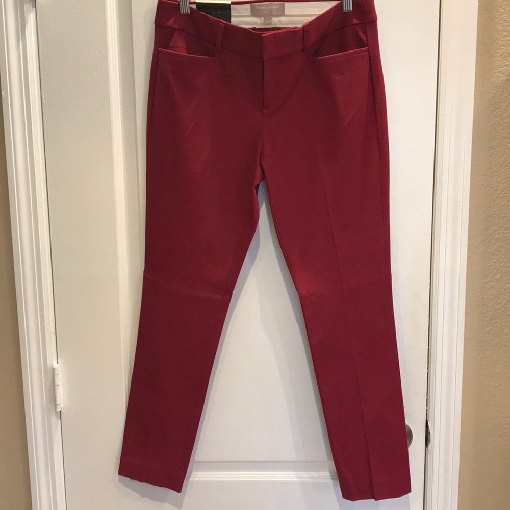 Banana Republic burgundy crop length pants